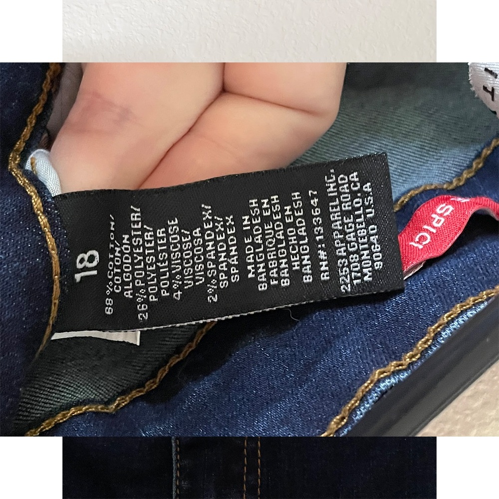 Celebrity Pink Blue Skinny Jeans with Stretch - Picture 4 of 4